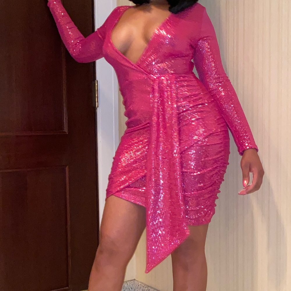 Pink sparkle party dress